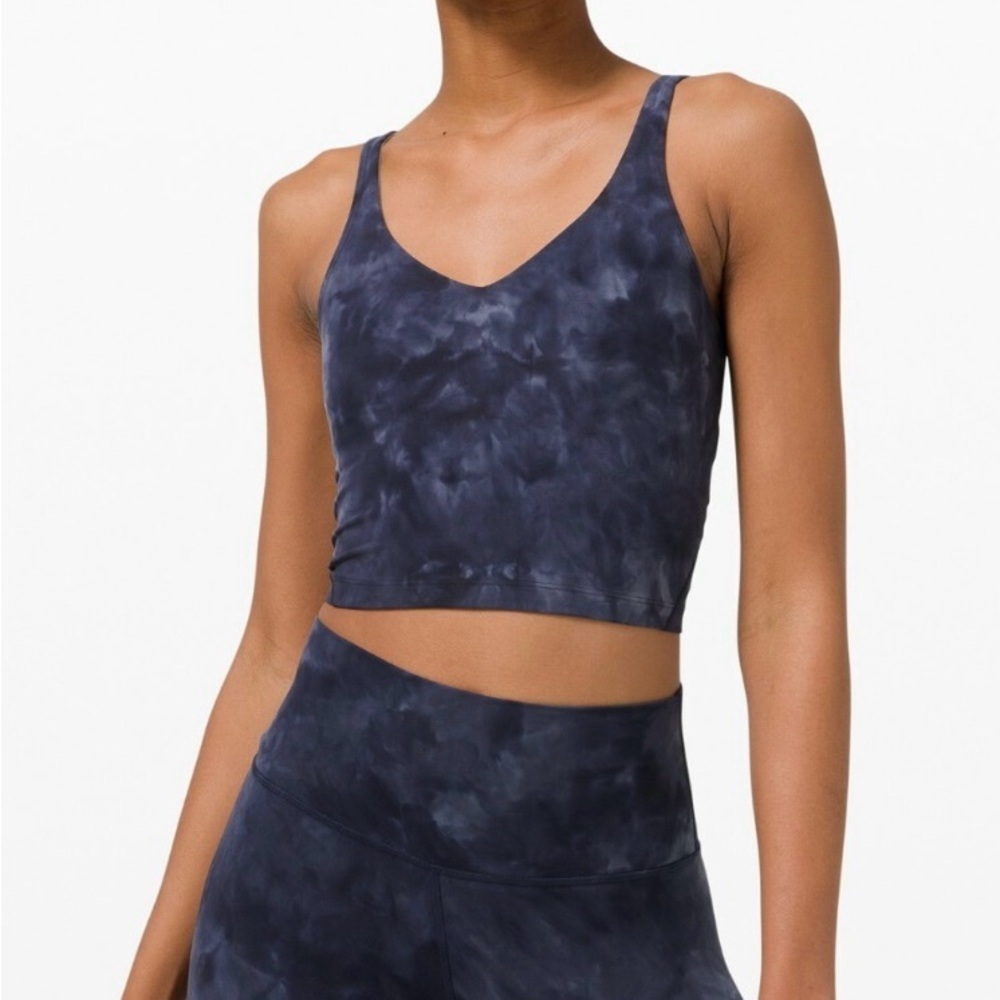 Lululemon Energy Bra Tie-Dye Blue Gray Size 4 - Picture 1 of 6